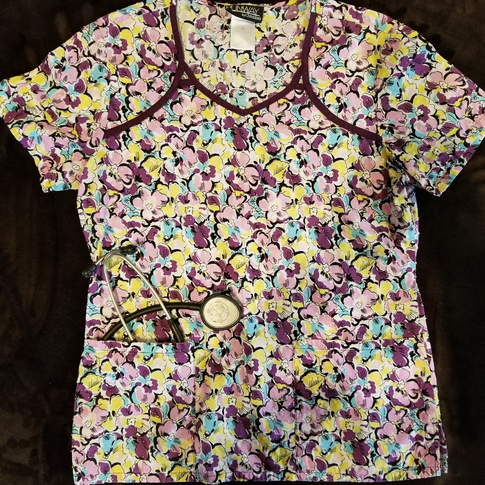 Runway by Cherokee Scrub Top